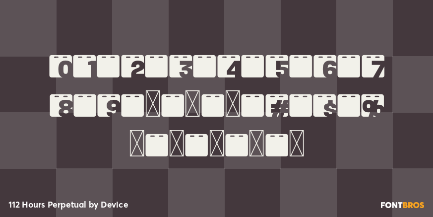 112 Hours Perpetual Font Poster #4