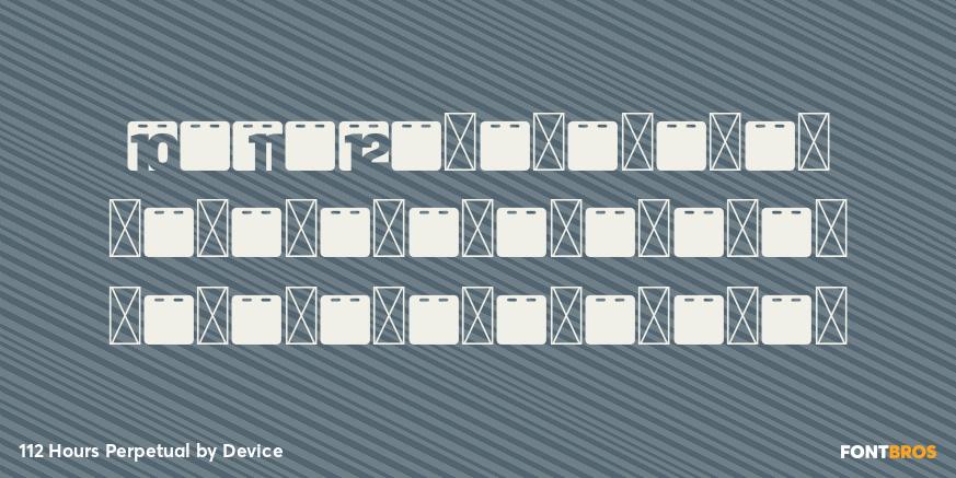 112 Hours Perpetual Font Poster #1