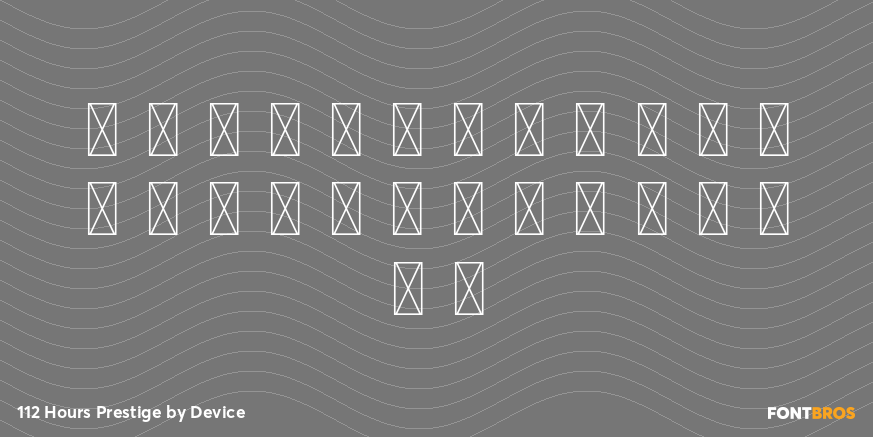 112 Hours Prestige Font Poster #3