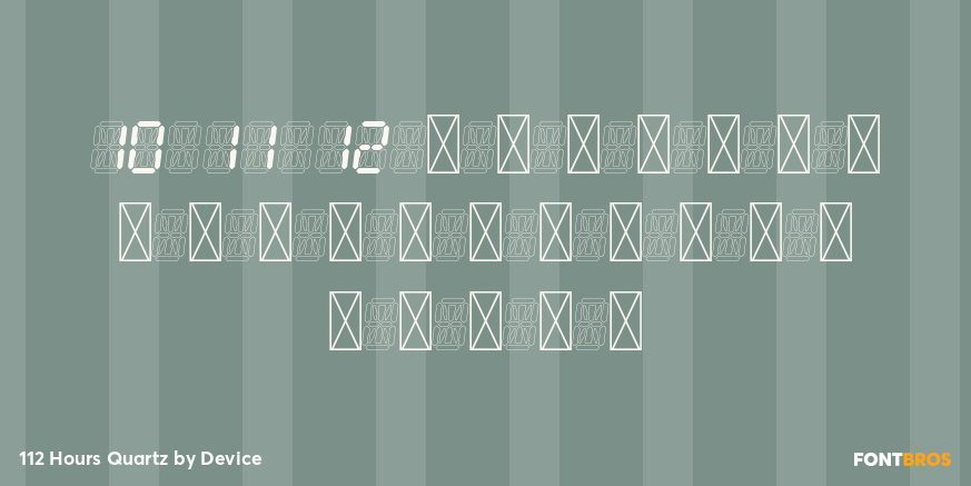 112 Hours Quartz Font Poster #2