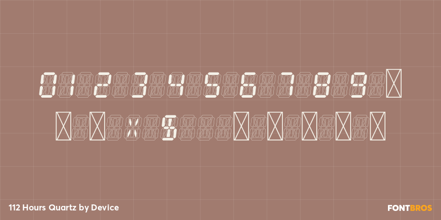 112 Hours Quartz Font Poster #4