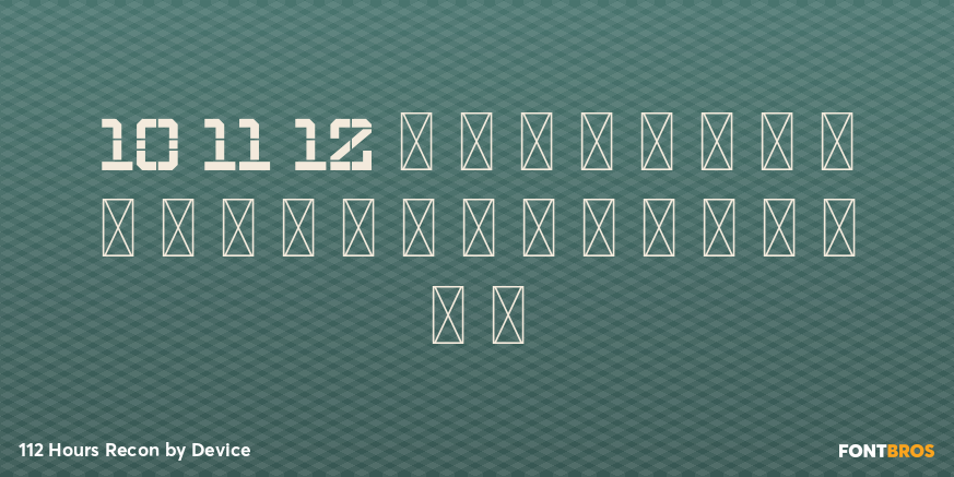 112 Hours Recon Font Poster #2