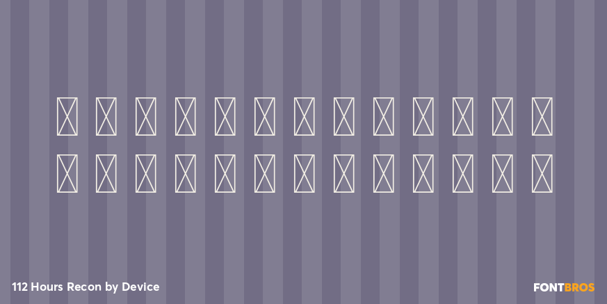 112 Hours Recon Font Poster #3