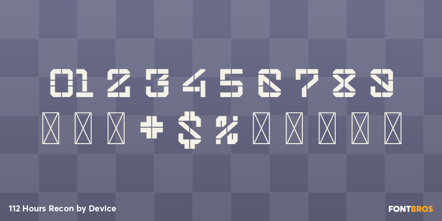 112 Hours Recon Font Poster #4