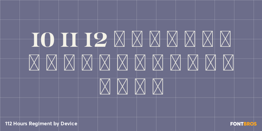 112 Hours Regiment Font Poster #2