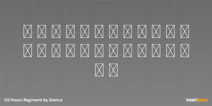 112 Hours Regiment Font Poster #3