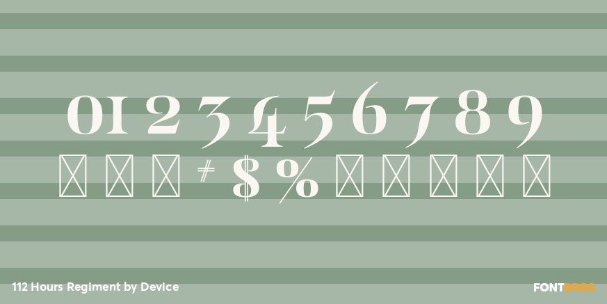112 Hours Regiment Font Poster #4