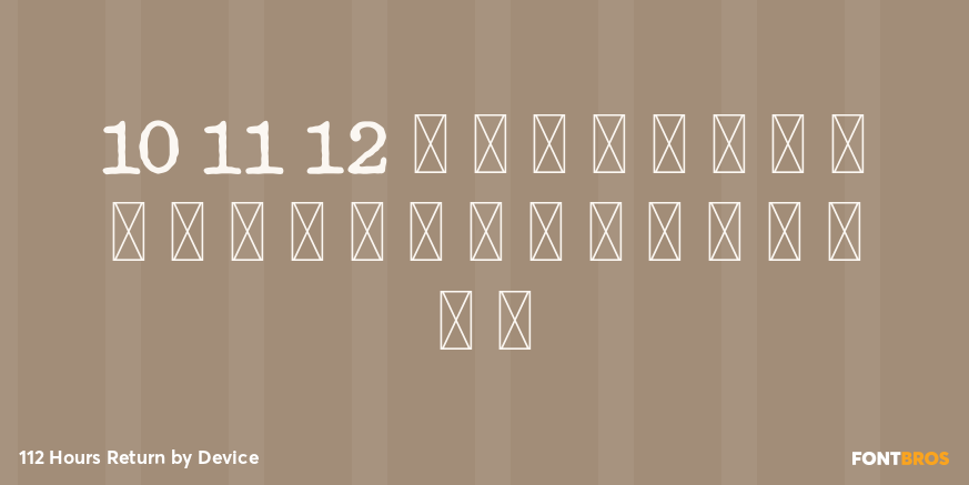 112 Hours Return Font Poster #2