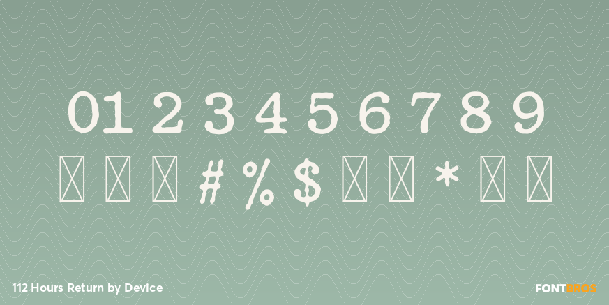 112 Hours Return Font Poster #4