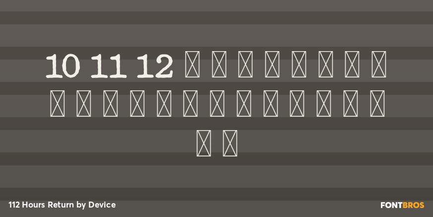 112 Hours Return Font Poster #1