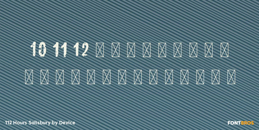 112 Hours Salisbury Font Poster #2