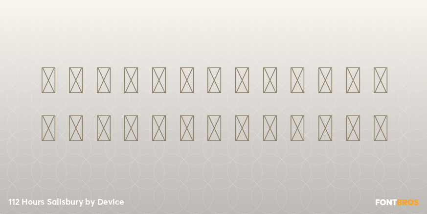 112 Hours Salisbury Font Poster #3