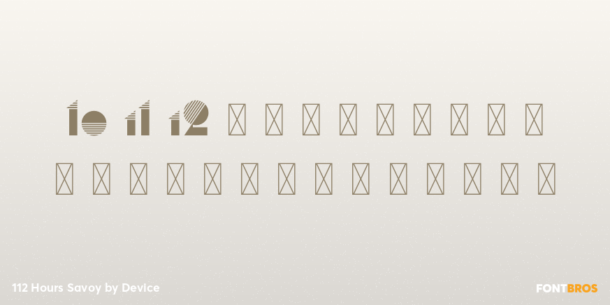 112 Hours Savoy Font Poster #2