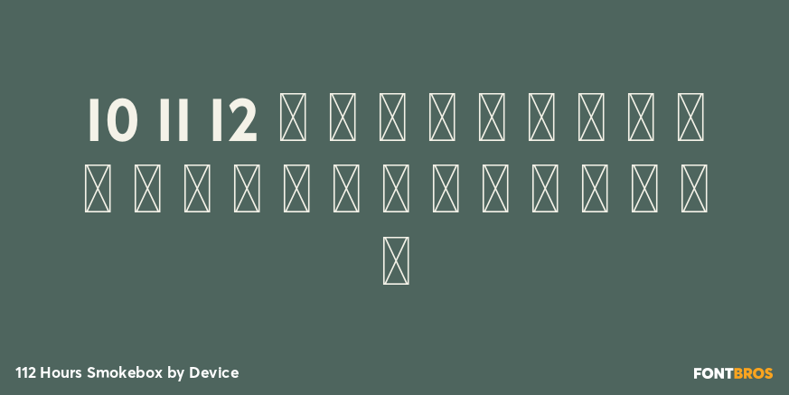 112 Hours Smokebox Font Poster #2