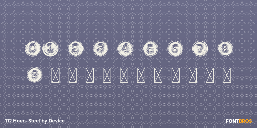 112 Hours Steel Font Poster #4