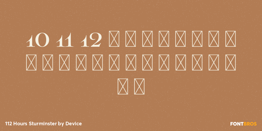 112 Hours Sturminster Font Poster #2