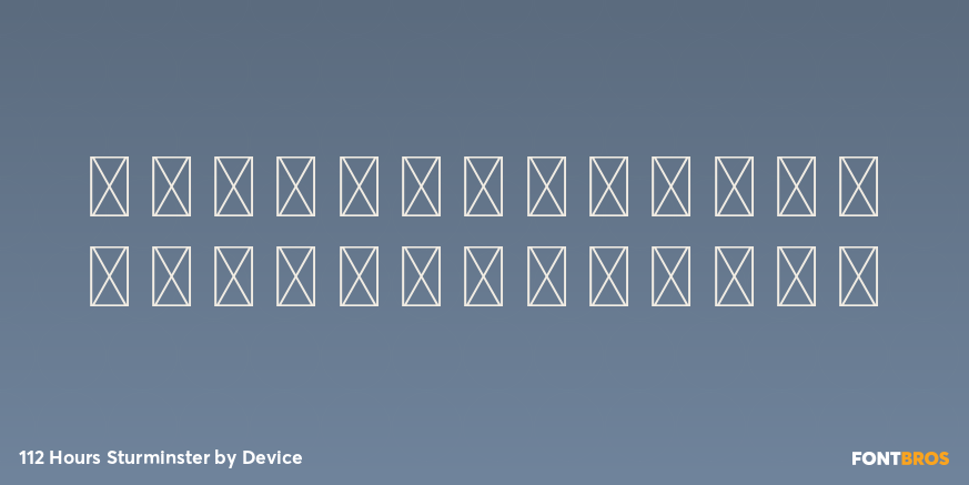 112 Hours Sturminster Font Poster #3