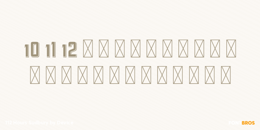 112 Hours Sudbury Font Poster #1