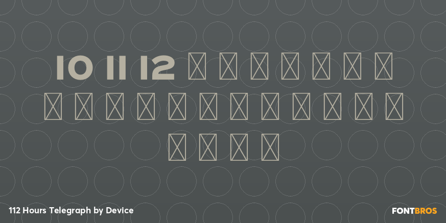 112 Hours Telegraph Font Poster #2