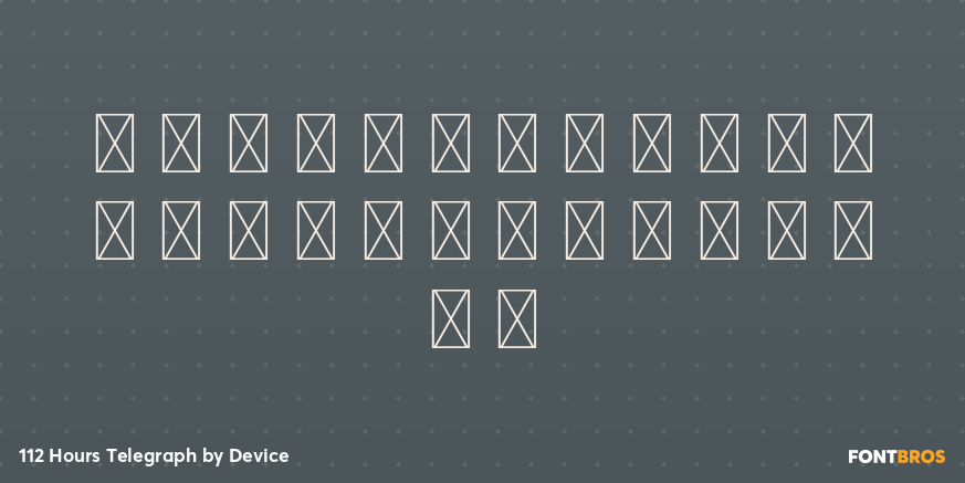 112 Hours Telegraph Font Poster #3
