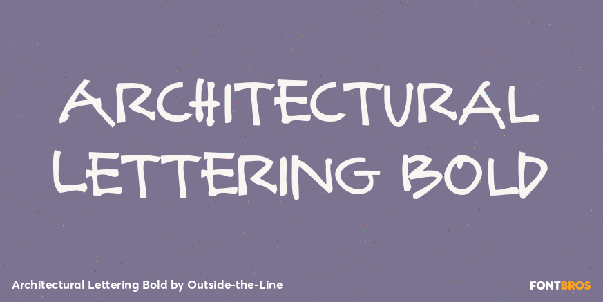 Architectural Lettering Bold Font Poster #1