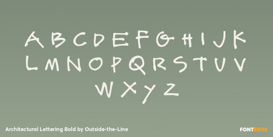 Architectural Lettering Bold Font Poster #2