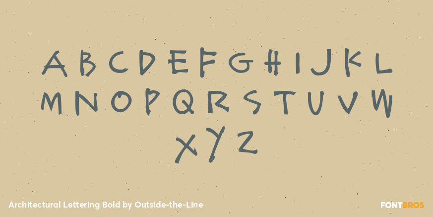 Architectural Lettering Bold Font Poster #3