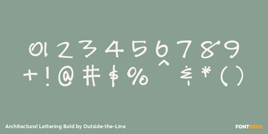 Architectural Lettering Bold Font Poster #4