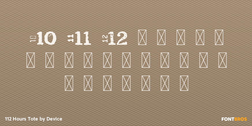 112 Hours Tote Font Poster #2