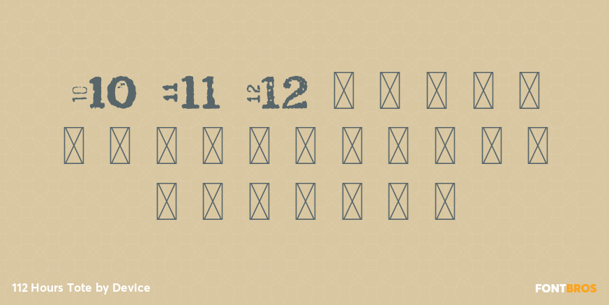 112 Hours Tote Font Poster #1