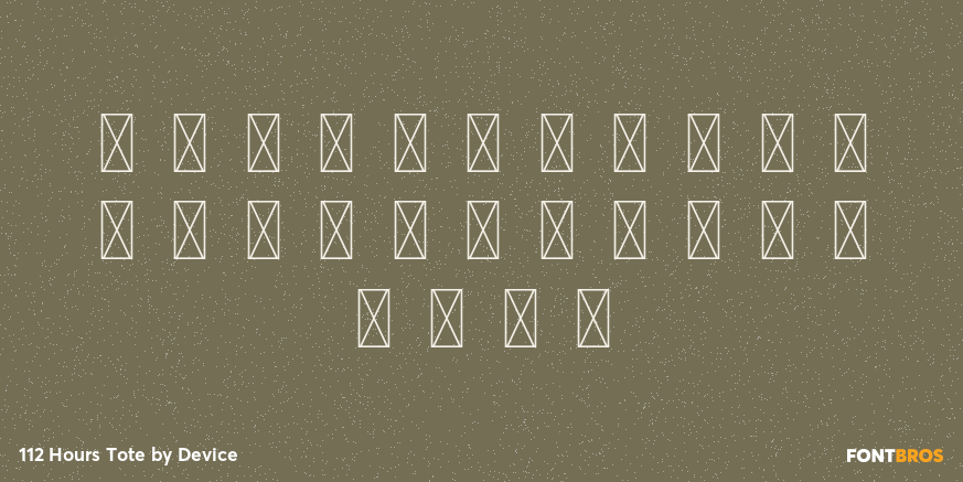 112 Hours Tote Font Poster #1