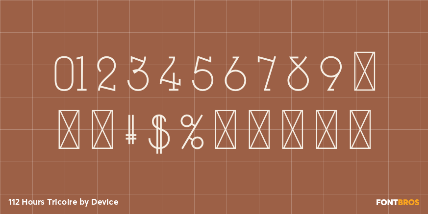 112 Hours Tricoire Font Poster #1