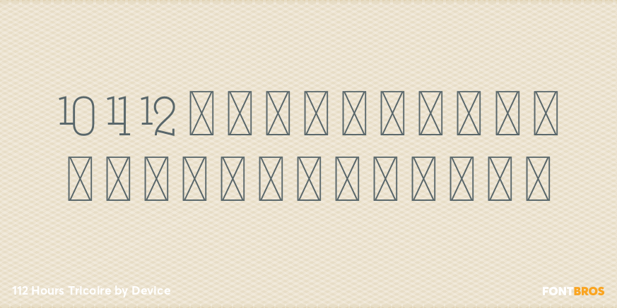 112 Hours Tricoire Font Poster #2