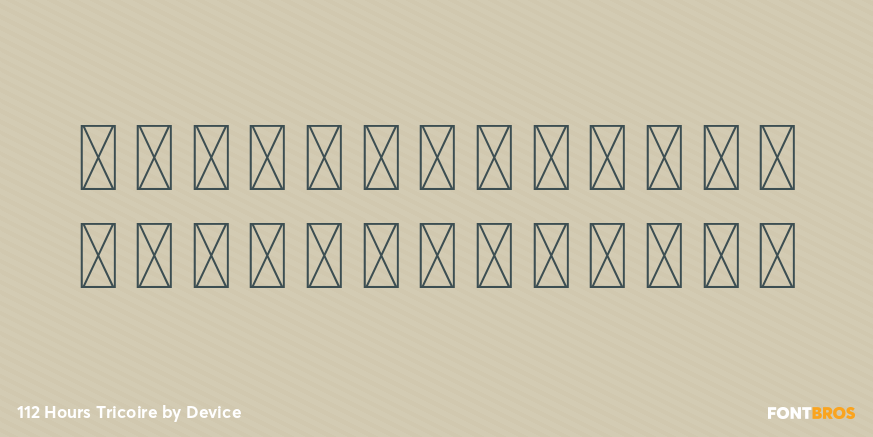 112 Hours Tricoire Font Poster #3