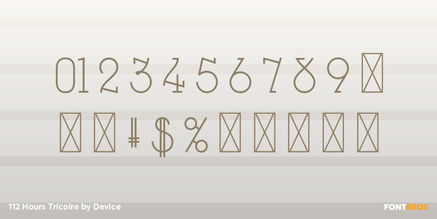 112 Hours Tricoire Font Poster #4