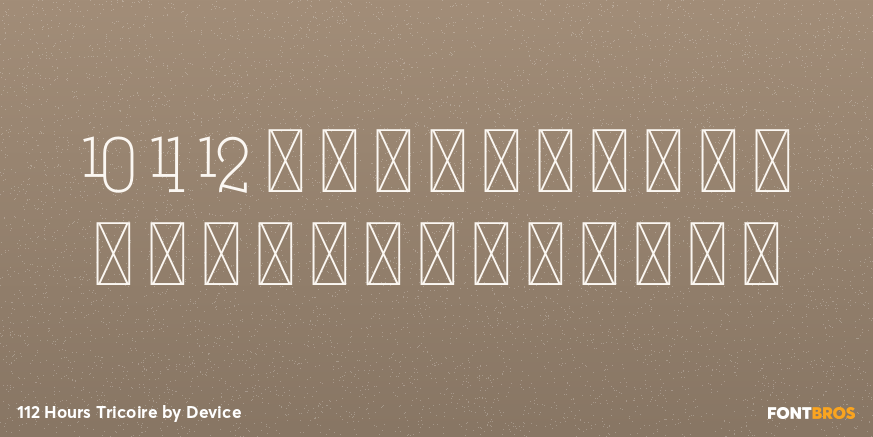 112 Hours Tricoire Font Poster #1