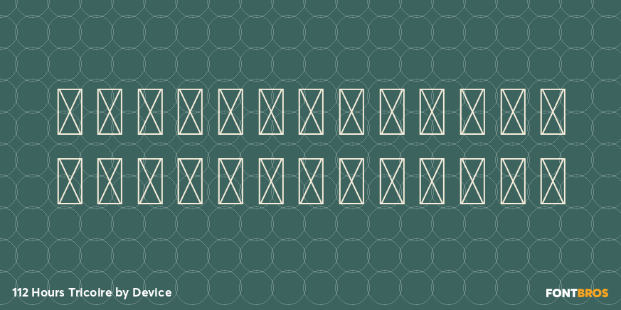 112 Hours Tricoire Font Poster #1