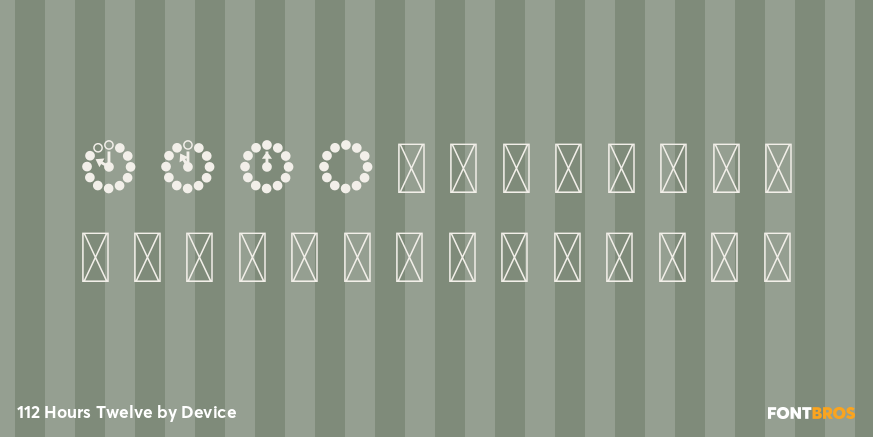 112 Hours Twelve Font Poster #2