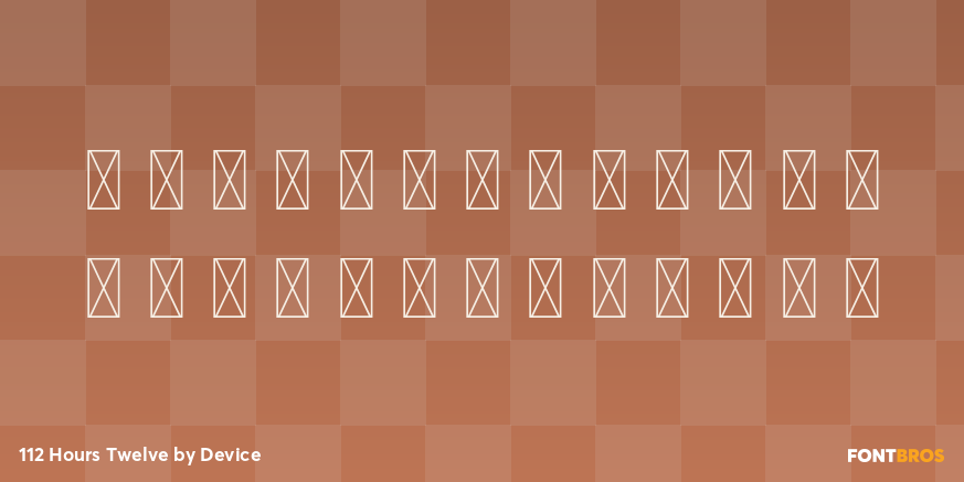112 Hours Twelve Font Poster #3