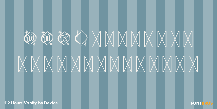 112 Hours Vanity Font Poster #2