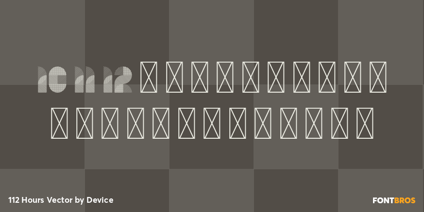 112 Hours Vector Font Poster #2