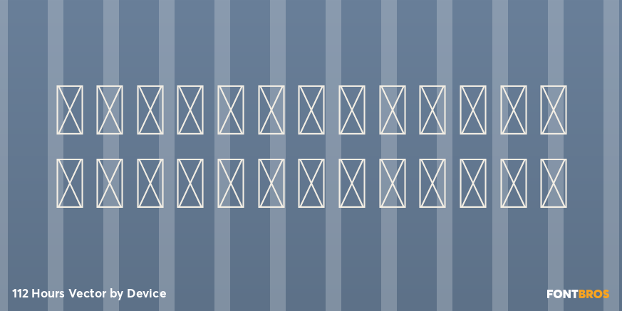 112 Hours Vector Font Poster #3