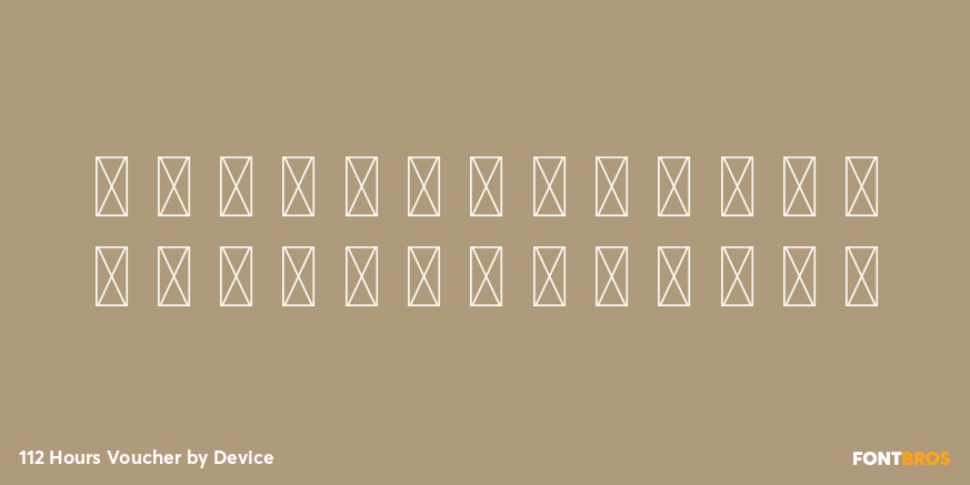 112 Hours Voucher Font Poster #3