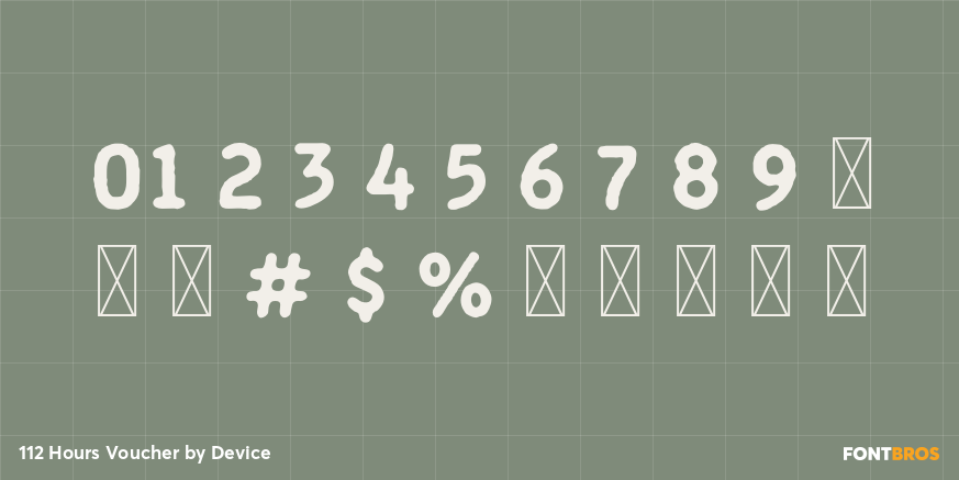 112 Hours Voucher Font Poster #4