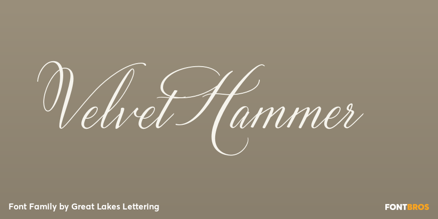 Velvet Hammer Font Poster