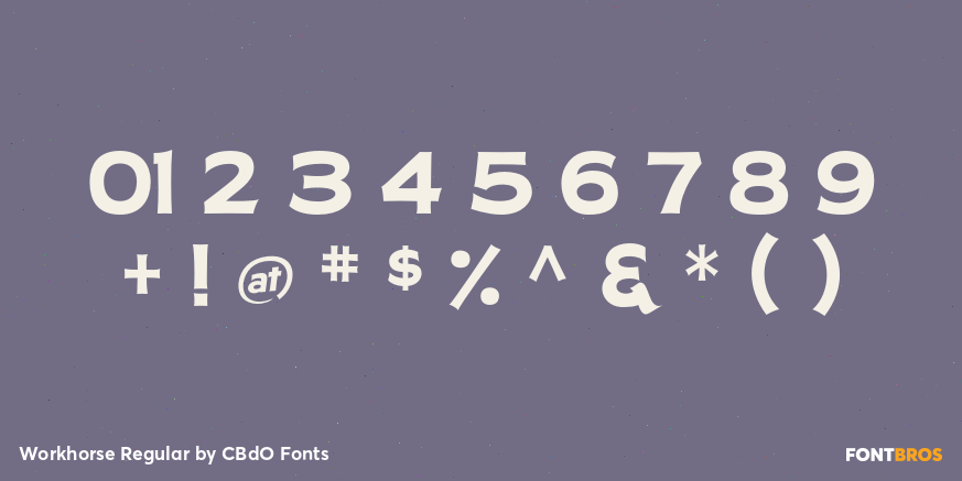 Workhorse Regular Font Poster #4