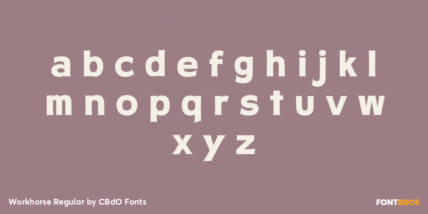 Workhorse Regular Font Poster #1