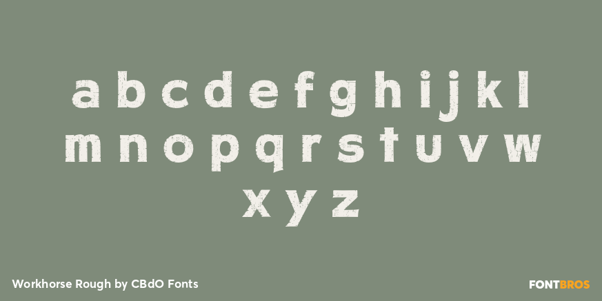 Workhorse Rough Font Poster #3