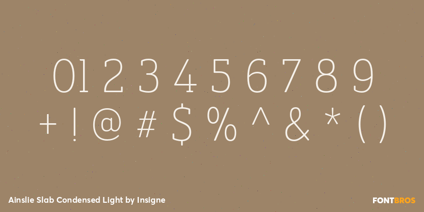 Ainslie Slab Condensed Light Font Poster #4