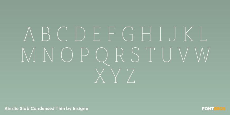 Ainslie Slab Condensed Thin Font Poster #2